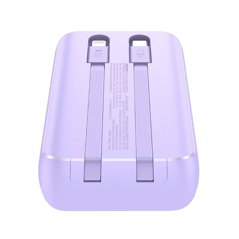 Joyroom JR-PBC06 Mini-Powerbank integrierten USB-C-/ Lightning -Kabeln 30 W 10000 mAh – Lila