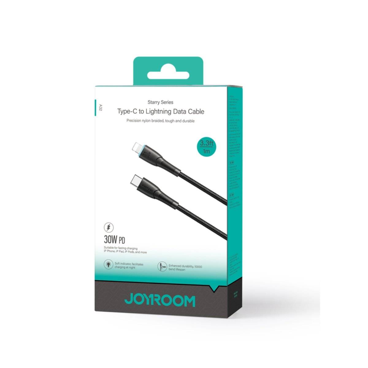 Joyroom Starry Series SA32-CL3 30 W USB-C/ Lightning -Kabel 1 m – schwarz