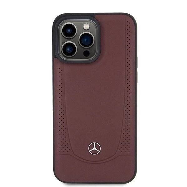 Mercedes MEHCP15LARMRE iPhone 15 Pro 6,1″ rot/rotes Hardcase Leder Urban Bengale