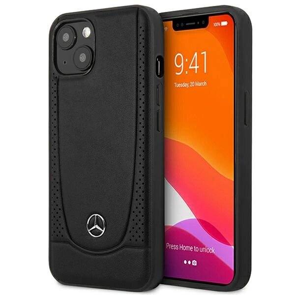 Mercedes MEHCP15MARMBK iPhone 15 Plus 6,7″ schwarz/schwarz Hardcase Leder Urban