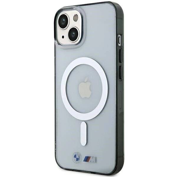 BMW Silver Ring MagSafe iPhone 15 Hülle - Transparent
