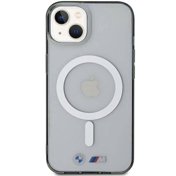 BMW Silver Ring MagSafe iPhone 15 Hülle - Transparent