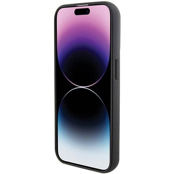 Karl Lagerfeld Feste Glitzer-Choupette-Logo-Metallpin-Hülle iPhone 15 Pro Max – Silber