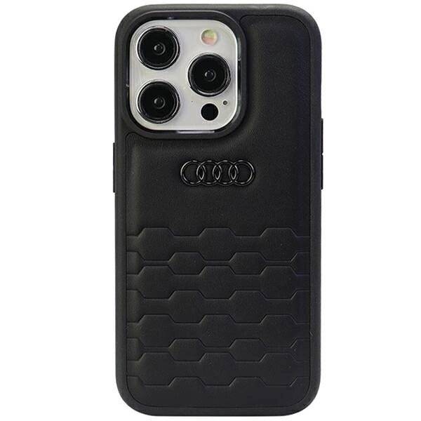 Audi GT Kunstlederhülle iPhone 15 Pro – Schwarz