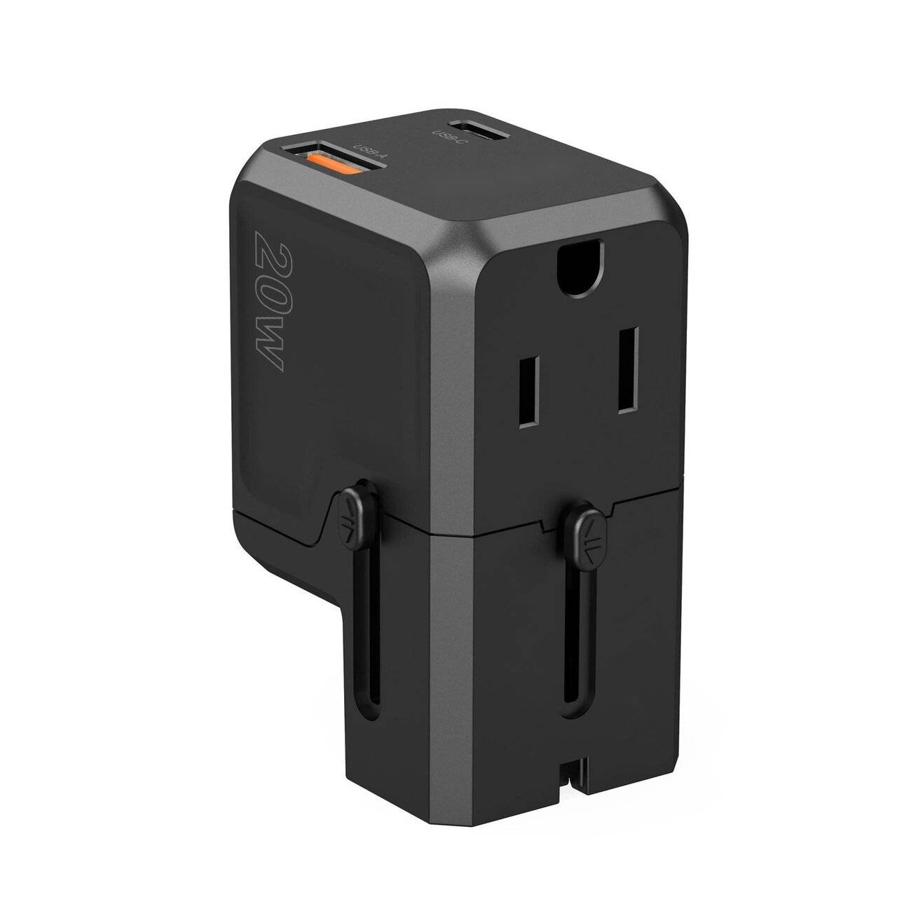 Choetech PD6038 USB-C USB-A PD 20W Reiseladegerät USA EU UK AU – Schwarz