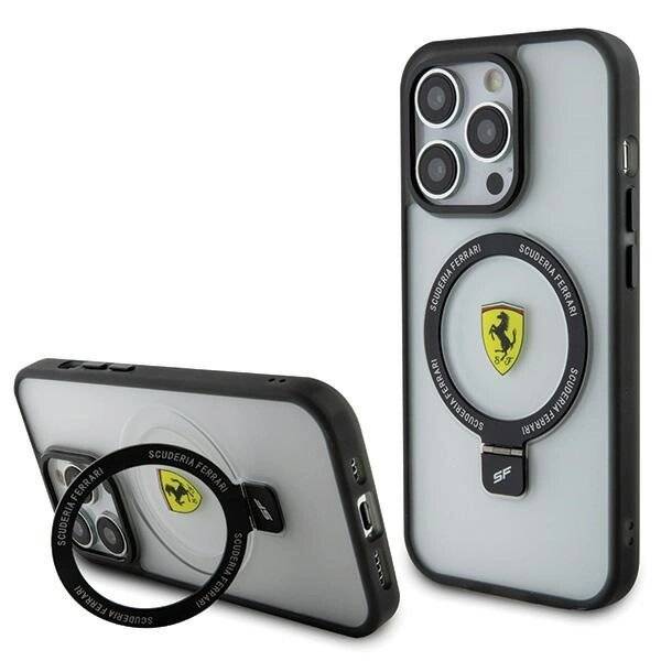 Ferrari FEHMP15LUSCAH iPhone 15 Pro 6,1″ transparentes Hardcase Ring Stand 2023 Collection