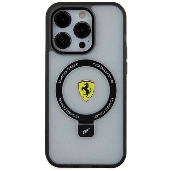 Ferrari FEHMP15LUSCAH iPhone 15 Pro 6,1″ transparentes Hardcase Ring Stand 2023 Collection