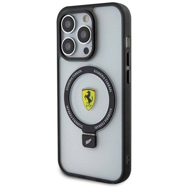 Ferrari FEHMP15LUSCAH iPhone 15 Pro 6,1″ transparentes Hardcase Ring Stand 2023 Collection