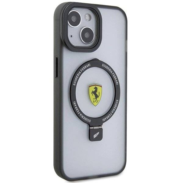 Ferrari Ring Stand 2023 Collection MagSafe Hülle iPhone 15 Plus / 14 – Transparent
