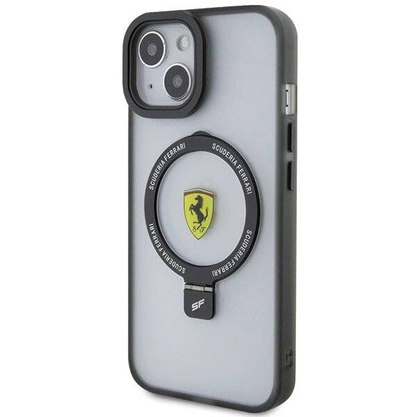 Ferrari Ring Stand 2023 Collection MagSafe Hülle iPhone 15 Plus / 14 – Transparent