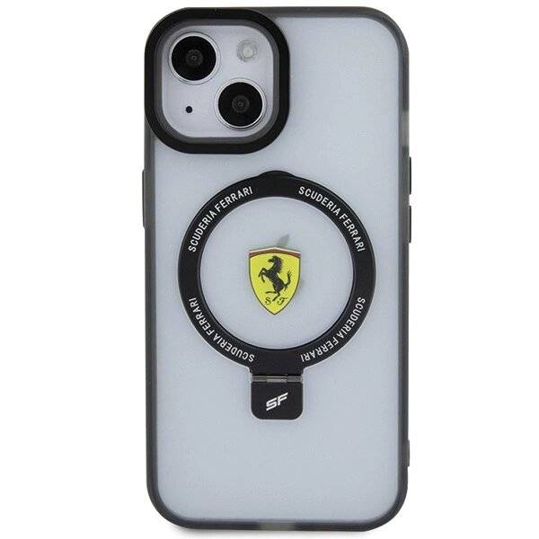 Ferrari Ring Stand 2023 Collection MagSafe Hülle iPhone 15 Plus / 14 – Transparent