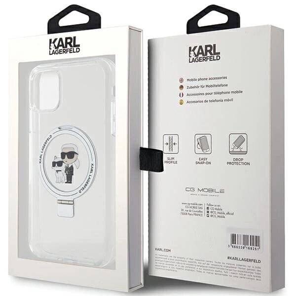 Karl Lagerfeld KLHMN61HMRSKCH iPhone 11 / Xr 6,1″ weiß/weiß Hardcase Ringständer Karl&Choupette