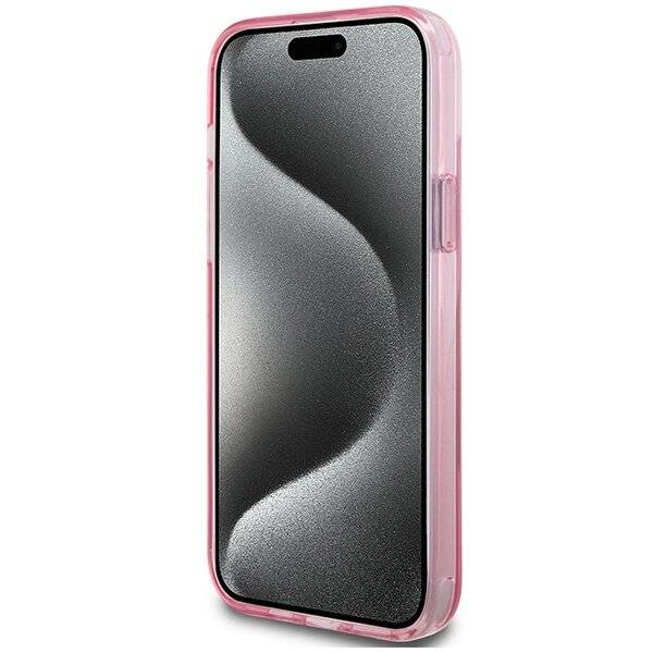 Karl Lagerfeld KLHMP15SHMRSKCP iPhone 15 6,1″ rosa/rosa Hardcase Ringständer Karl&Choupette