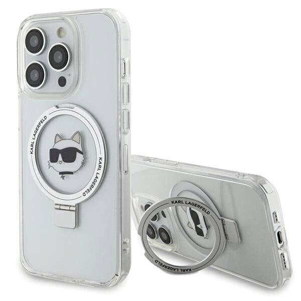 Karl Lagerfeld KLHMP15XHMRSCHH iPhone 15 Pro Max 6,7″ weiß/weiß Hardcase Ring Stand Choupette