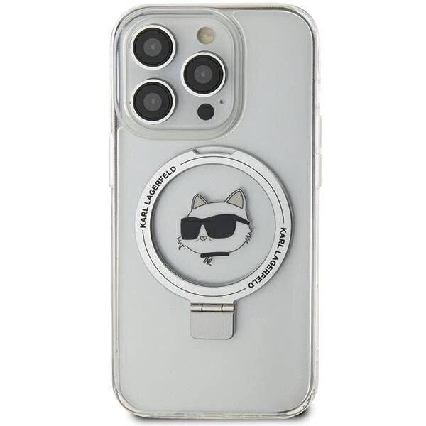 Karl Lagerfeld KLHMP15XHMRSCHH iPhone 15 Pro Max 6,7″ weiß/weiß Hardcase Ring Stand Choupette