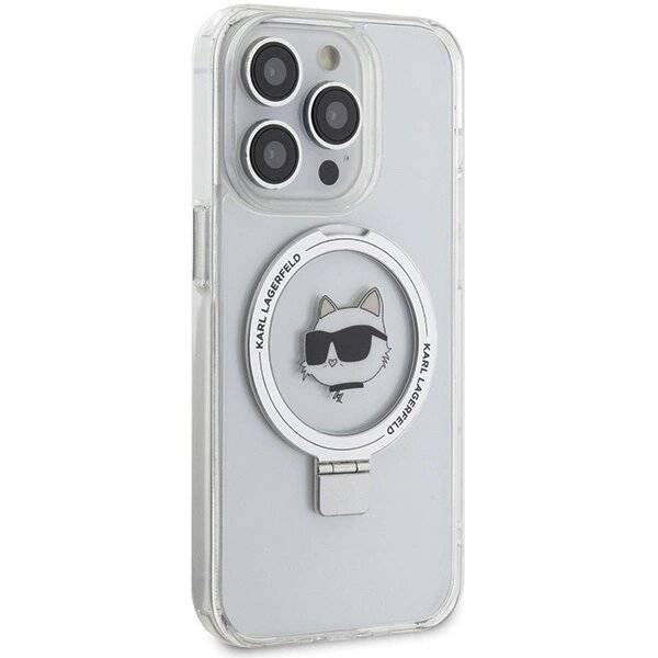 Karl Lagerfeld KLHMP15XHMRSCHH iPhone 15 Pro Max 6,7″ weiß/weiß Hardcase Ring Stand Choupette