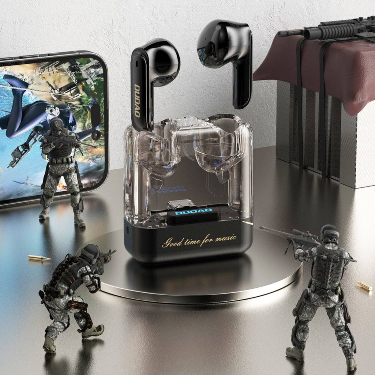 Dudao U18Pro Bluetooth 5.3 TWS kabellose Kopfhörer – Schwarz