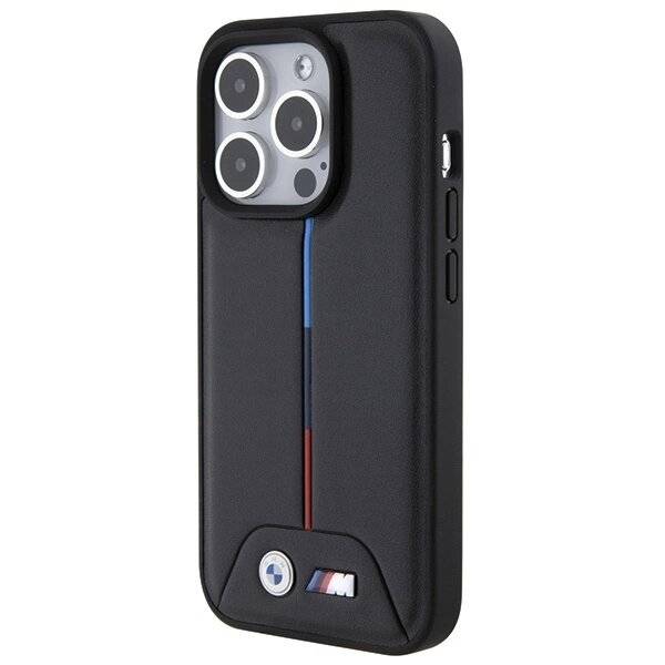 BMW Quilted Tricolor Hülle iPhone 15 Pro Max – Schwarz
