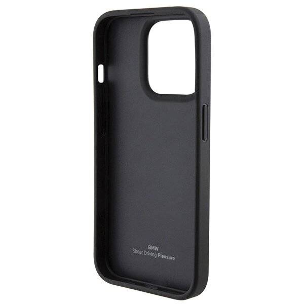 BMW Ledersitz-Musterhülle iPhone 15 Pro Max – Schwarz