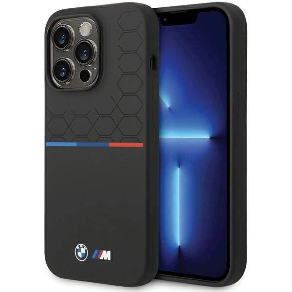 BMW M Silikon-Musterhülle iPhone 14 Pro Max – Schwarz