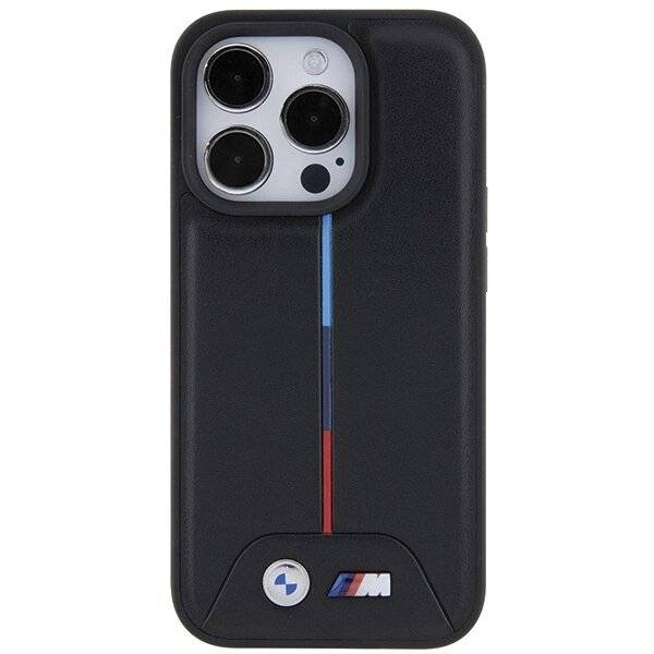 BMW Quilted Tricolor Hülle iPhone 15 Pro Max – Schwarz