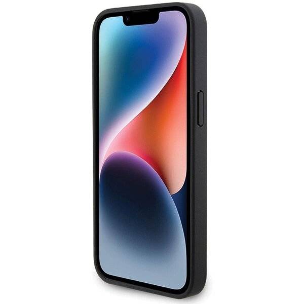 BMW Lederhülle Rautenmuster iPhone 15 Pro Max – Schwarz