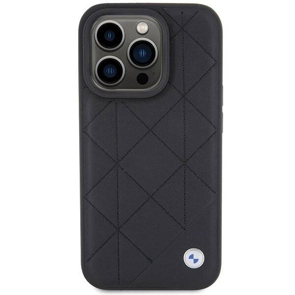 BMW Leder-Stepphülle iPhone 15 Pro Max – Schwarz