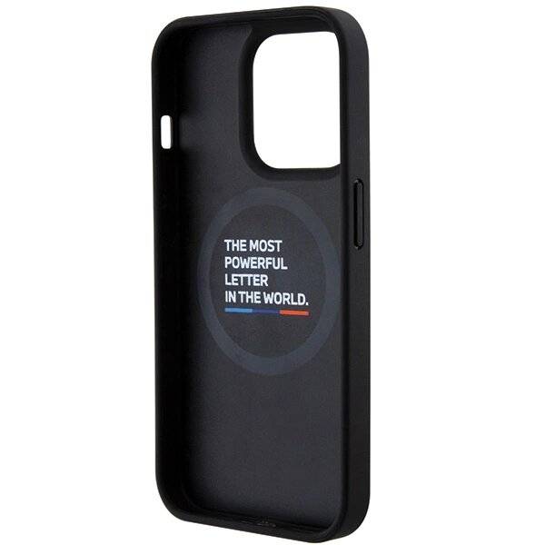 BMW Quilted Tricolor MagSafe Hülle iPhone 15 Pro Max – Schwarz