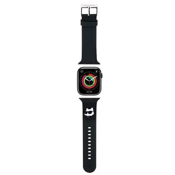 Karl Lagerfeld 3D-Gummi-Choupette-Kopfband Apple Watch 42/44/45/49 mm – Schwarz