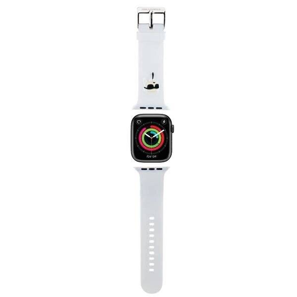 Karl Lagerfeld 3D Rubber Head Strap Apple Watch 42/44/45/49 mm – Weiß