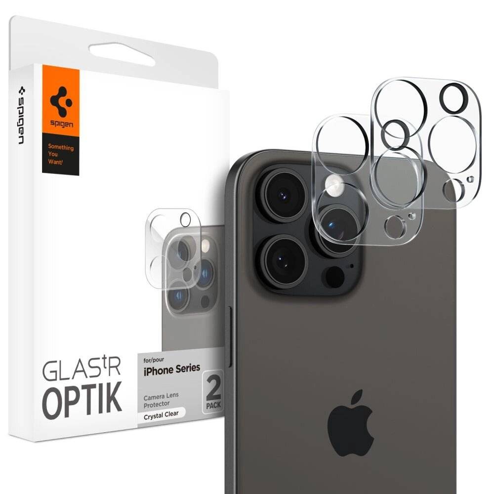 Spigen Optik.tR Kameraschutz iPhone 14 Pro / Max 15 16 - Transparent 2 Stk.