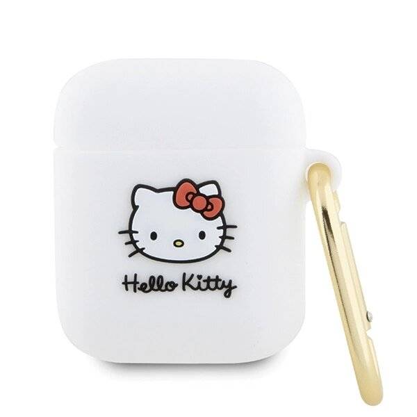Hello Kitty Silikon 3D Head Hülle AirPods 1/2 – weiß