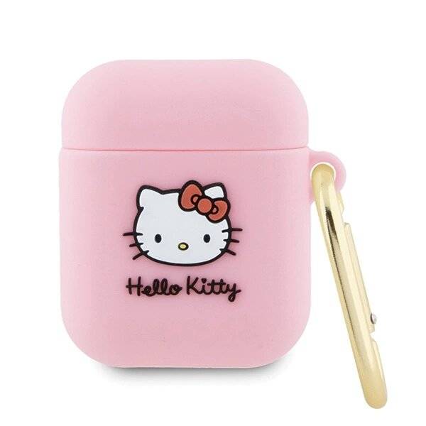 Hello Kitty Silikon 3D Head Hülle AirPods 1/2 – Rosa