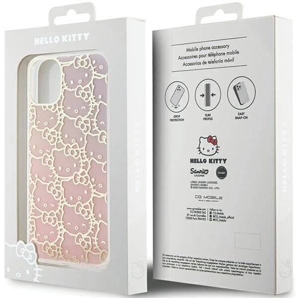 Hello Kitty IML Gradient Electrop Crowded Head Hülle iPhone 11 / Xr – Pink