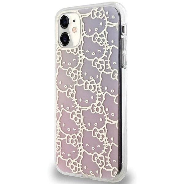 Hello Kitty IML Gradient Electrop Crowded Head Hülle iPhone 11 / Xr – Pink