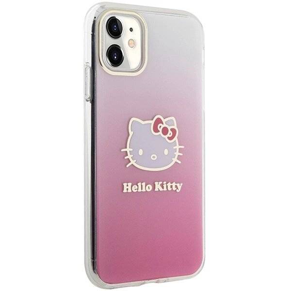 Hello Kitty IML Gradient Electrop Head Hülle iPhone 11 / Xr – Pink