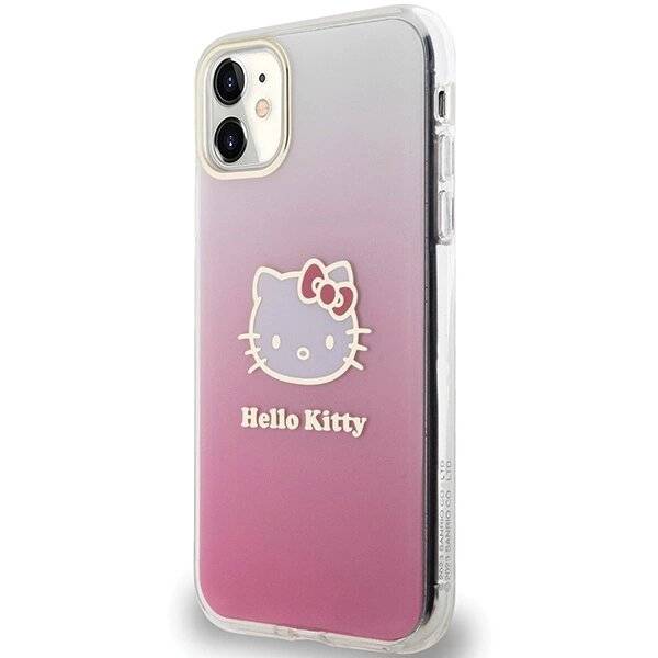 Hello Kitty IML Gradient Electrop Head Hülle iPhone 11 / Xr – Pink