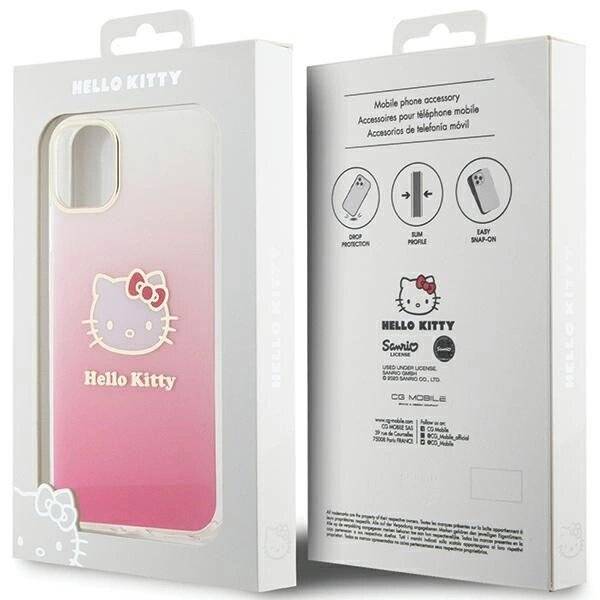 Hello Kitty IML Gradient Electrop Head Hülle iPhone 11 / Xr – Pink