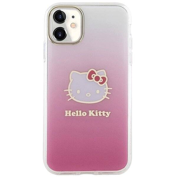 Hello Kitty IML Gradient Electrop Head Hülle iPhone 11 / Xr – Pink