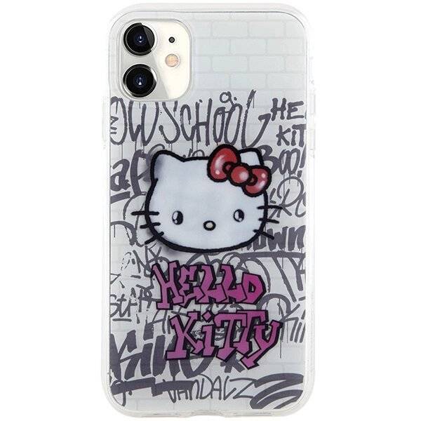 Hello Kitty IML On Bricks Graffiti Hülle iPhone 11 / Xr – weiß