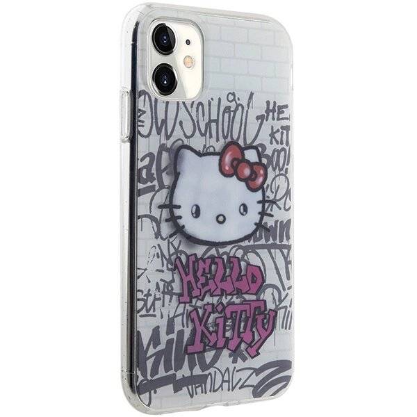 Hello Kitty IML On Bricks Graffiti Hülle iPhone 11 / Xr – weiß