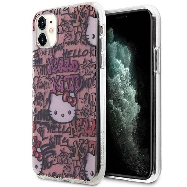 Hello Kitty IML Tags Graffiti-Hülle iPhone 11 / Xr – Rosa