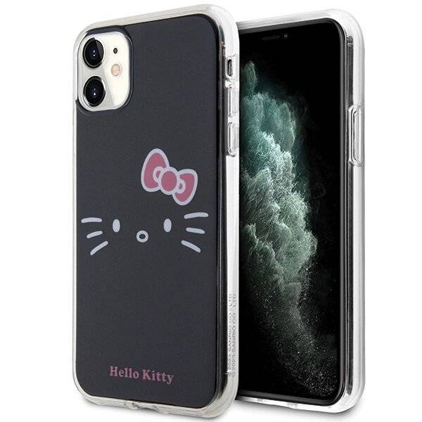 Hello Kitty IML Face Hülle iPhone 11 / Xr – Schwarz