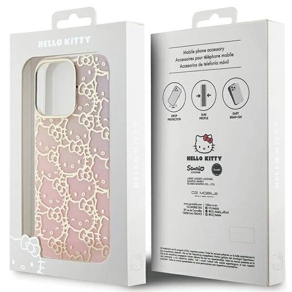 Hello Kitty IML Gradient Electrop Crowded Head Hülle iPhone 13 Pro / – Rosa