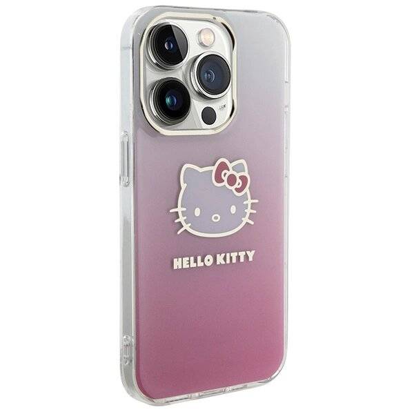 Hello Kitty IML Gradient Electrop Head Hülle iPhone 15 Pro Max – Rosa