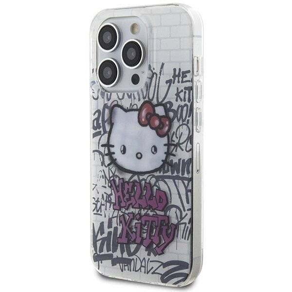 Hello Kitty IML On Bricks Graffiti Hülle iPhone 14 Pro Max – weiß
