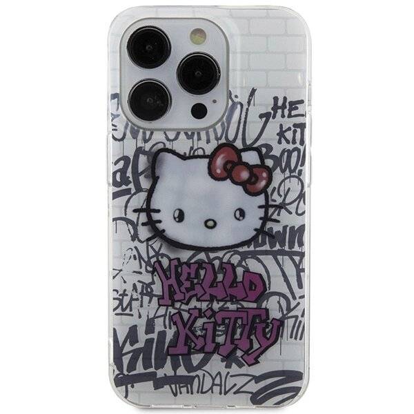 Hello Kitty IML On Bricks Graffiti Hülle iPhone 14 Pro Max – weiß