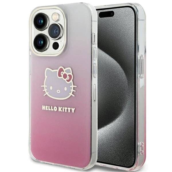 Hello Kitty IML Gradient Electrop Head Hülle iPhone 14 Pro – Rosa