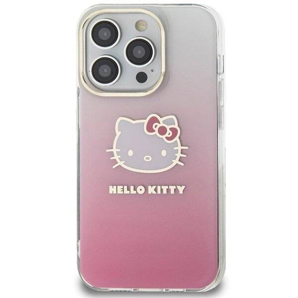 Hello Kitty IML Gradient Electrop Head Hülle iPhone 14 Pro – Rosa