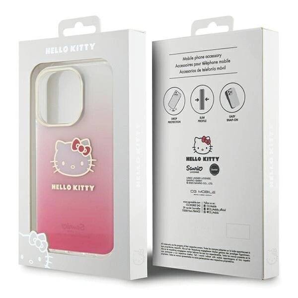 Hello Kitty IML Gradient Electrop Head Hülle iPhone 14 Pro – Rosa